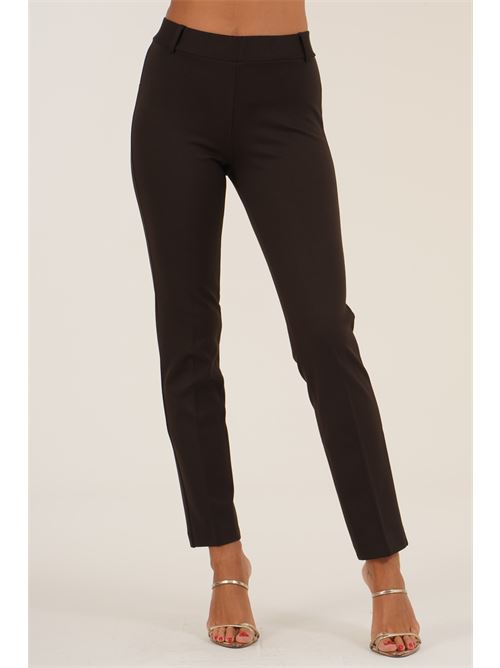 Pantalone in punto milano elastico Elmas Phil | 011183MORO
